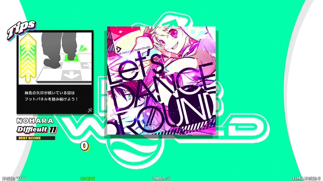 【DDR WORLD】 Let's DANCE aROUND!! 【DOUBLE Difficultt11】 SPEED268-536-1071 REVERSE DDP11