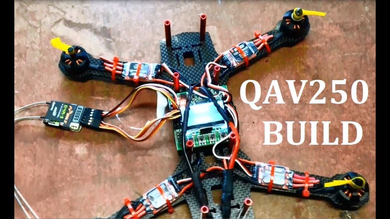 Сборка квадрокоптера QAV250 FPV. Регулятор скорости Mystery 12A, двигатели EMax 1806 2280kv KK2