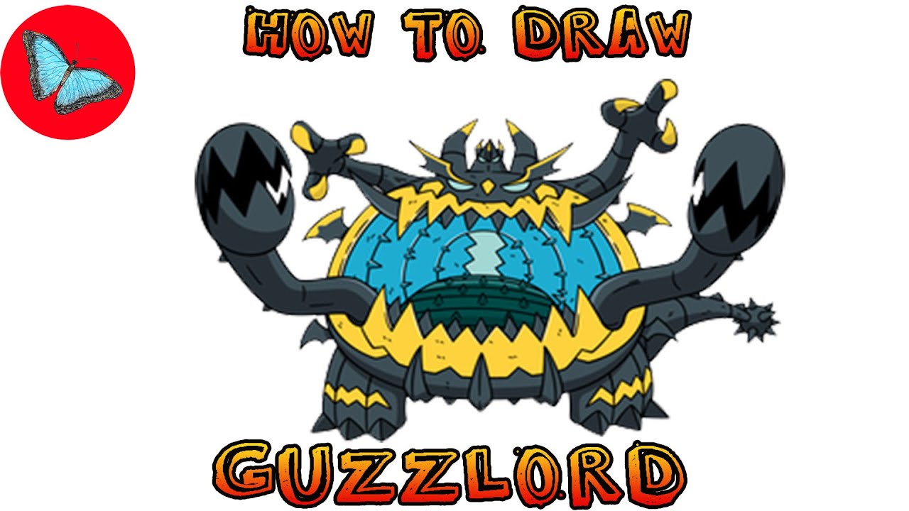 How To Draw Guzzlord From Pokemon | Drawing Animals