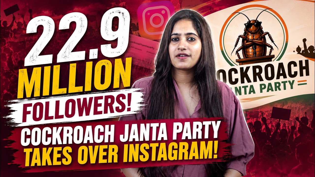 Cockroach Janta Party crosses 22.9 million followers! Bigger than BJP & Congress combined?
