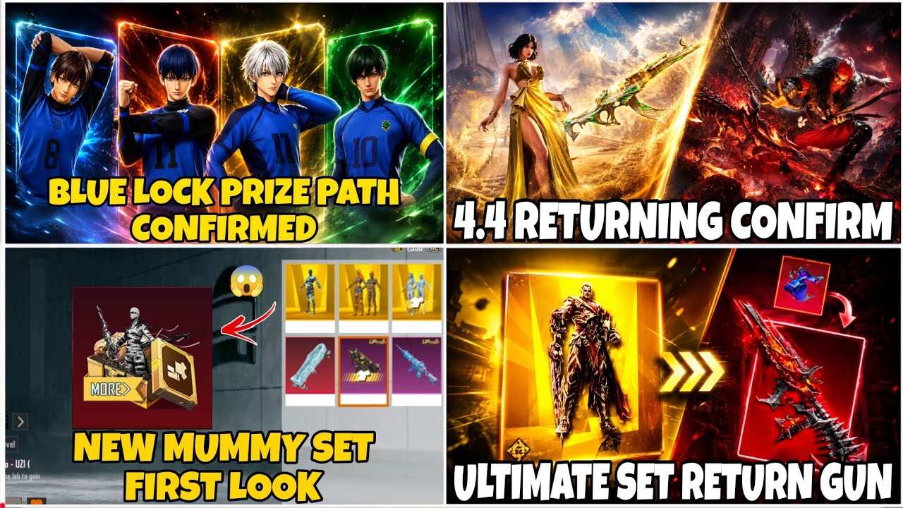 🔴NEXT BLUE LOCK PRIZE PATH CONFIRMED IN BGMI😱 | NEXT ULTIMATE SET LEAKS🔥 |NEW MUMMY SET 3D LEAKS💀