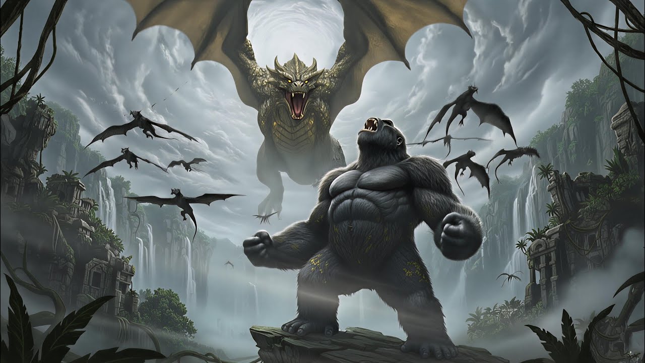 Kong vs Dragon Fight Scene | Legendary Monster Battle 