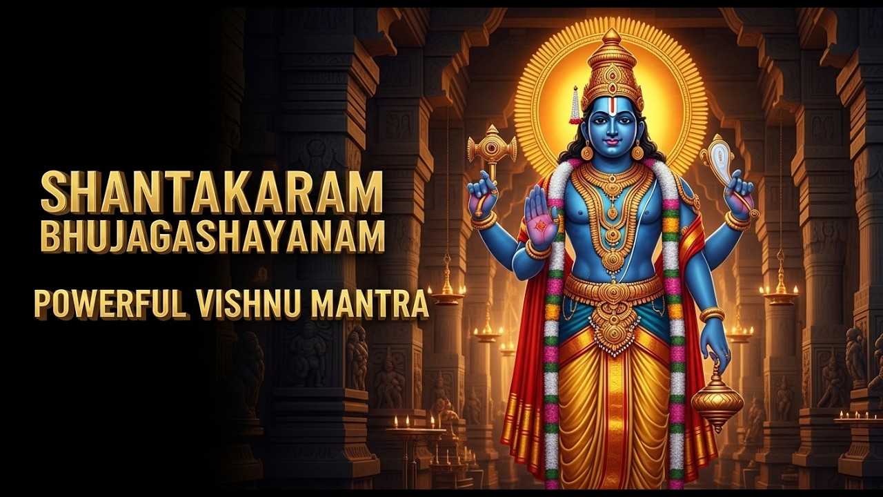 Shantakaram Bhujagashayanam | Powerful Vishnu Mantra 1 Hour for Peace, Protection & Stress Relief