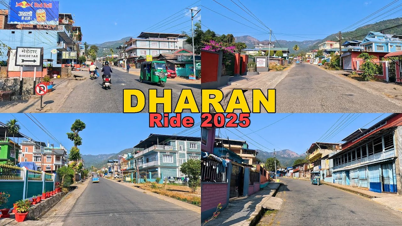 Dharan City Ride on SATURDAY Sunny Cozy Day - 4K Budhasubba to SDS Rock Garden 2025
