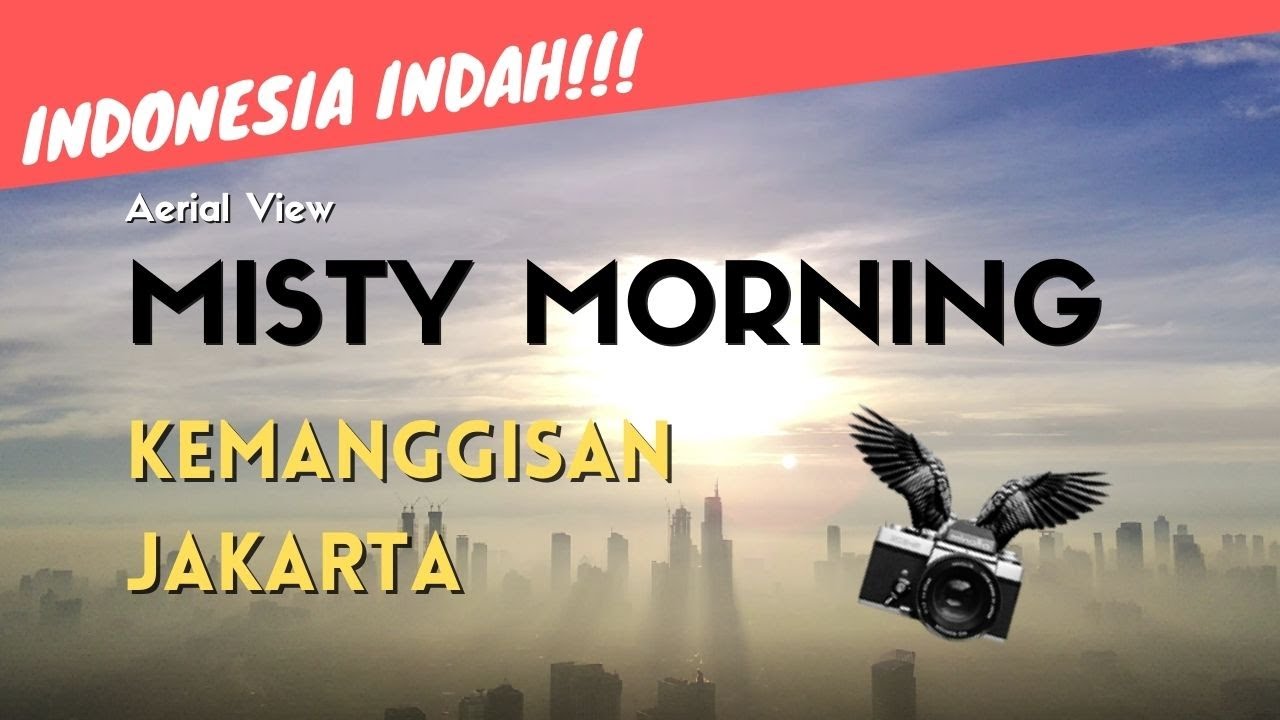 Aerial View Kemanggisan, Jakarta, Indonesia: Misty Morning (Drone Footage)