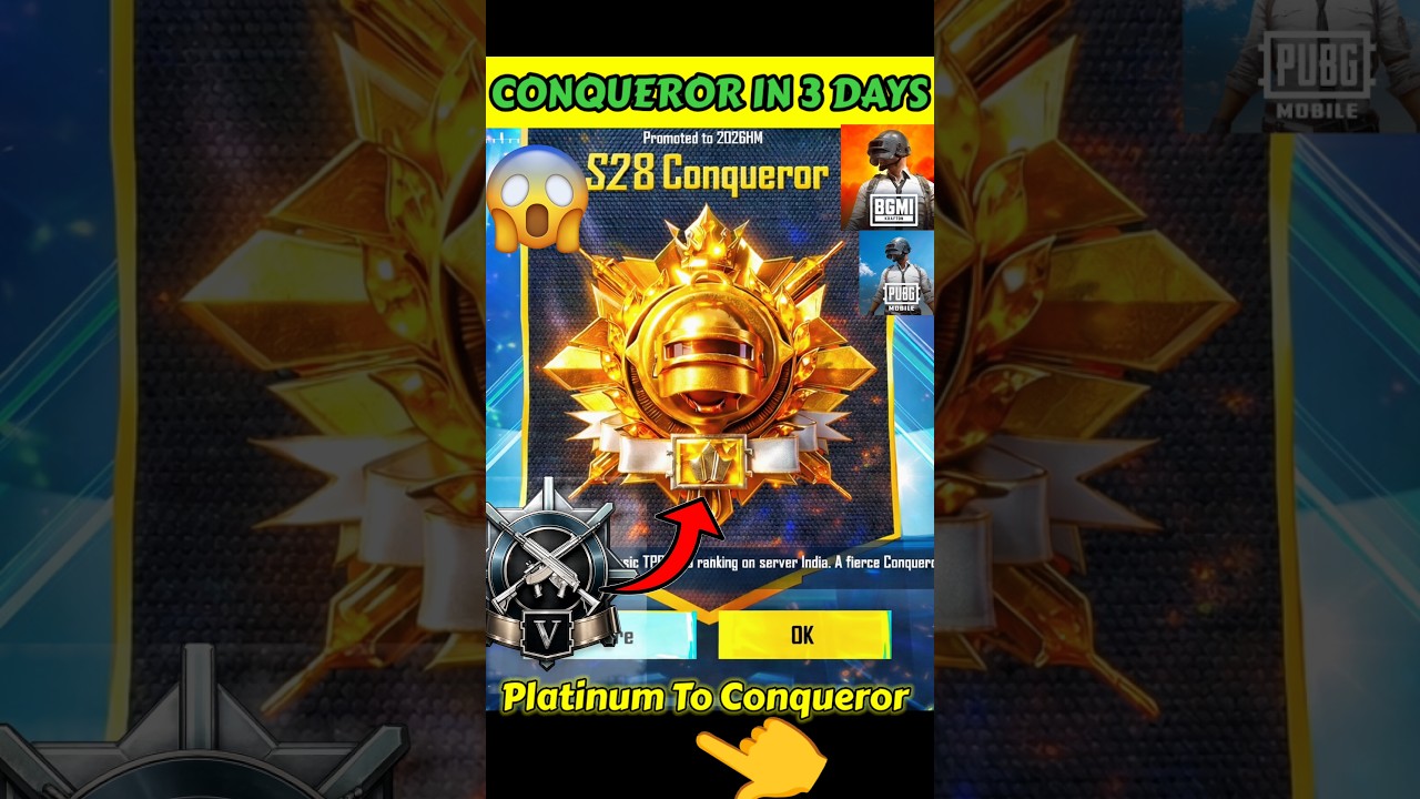 😱Reach CONQUEROR IN 3 DAYS 🔥Promotion Matches Secret Trick (A-Z Guide) BGMI Solo Conqueror Push 2026