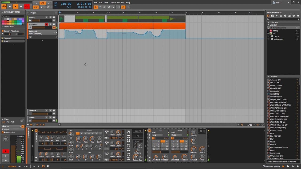 Bitwig Studio | Режимы записи автоматизации 11.3