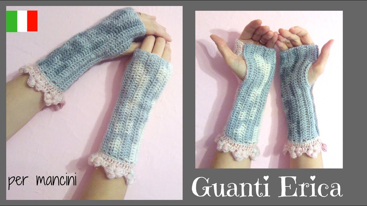 Guanti Erica per mancini | senza dita uncinetto | by CrochetRomance