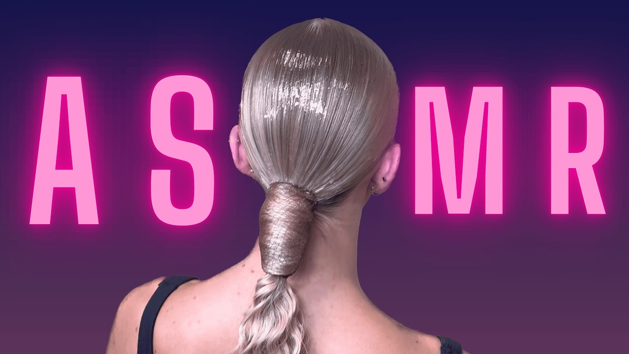 ASMR Ballroom Hairstyle Sleek Back + Extensions Ponytail + Extensions Tip