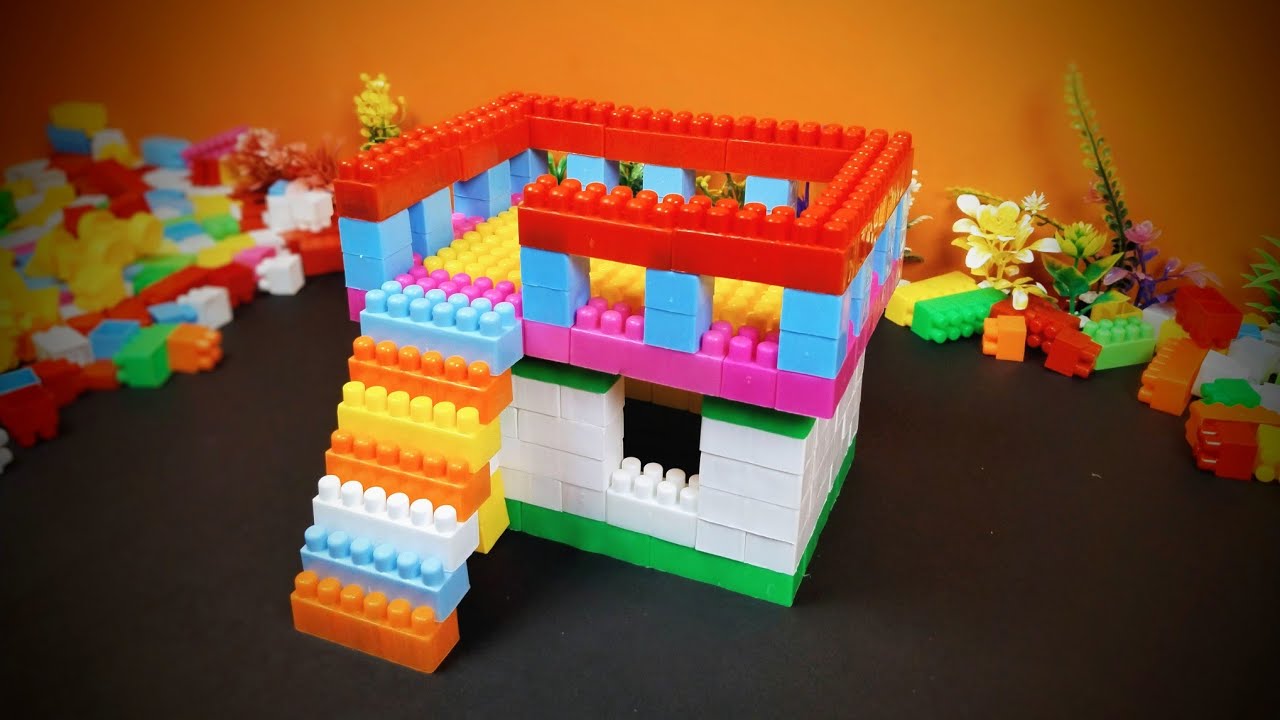 DIY Block House With Stairs 🏠✨ Satisfying & Creative ASMR Build | Relaxing No Talking Sounds