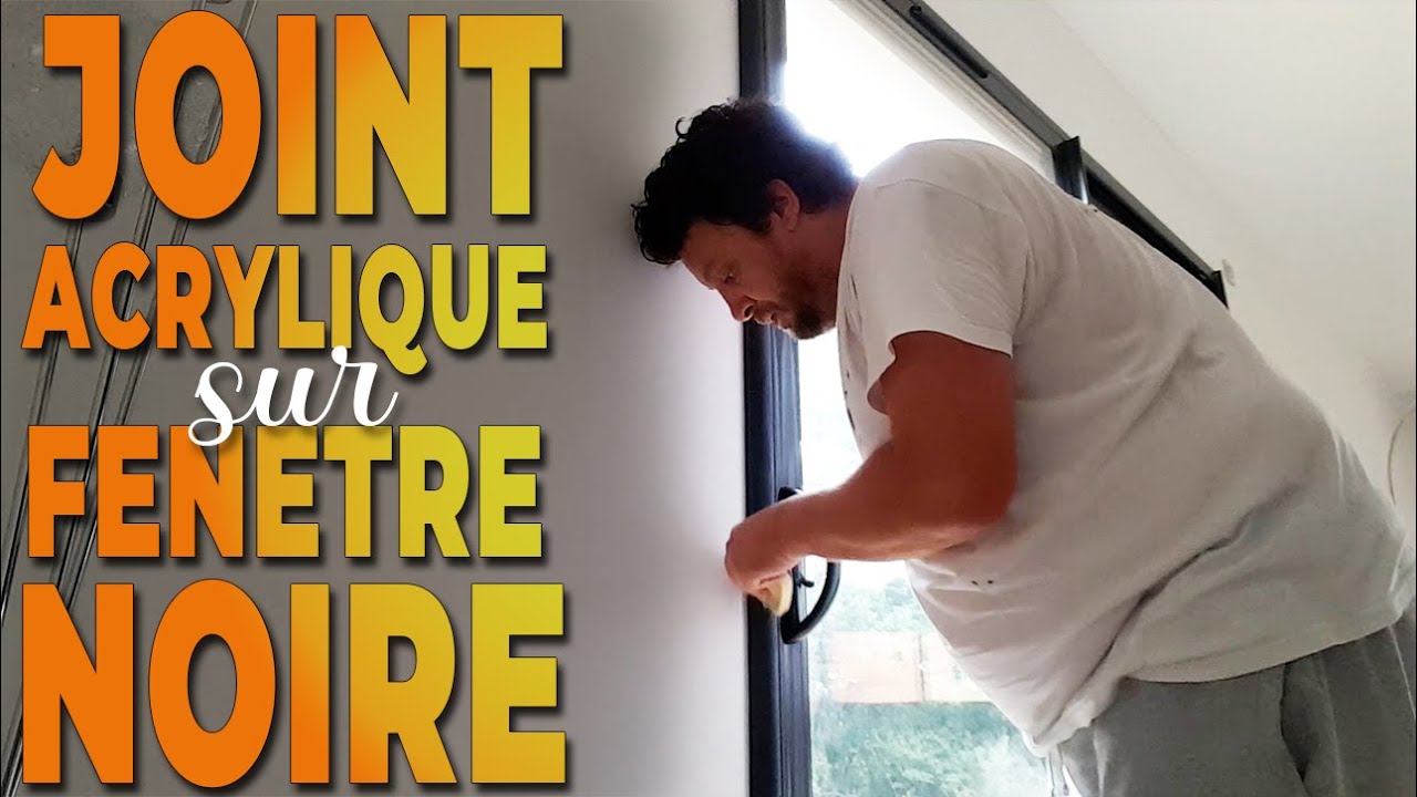 Faire un joint acrylique autour d'une fenêtre noire