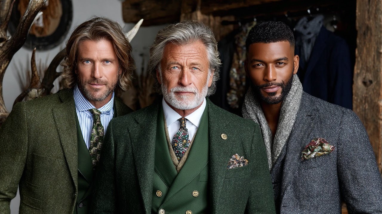 Модные тренды зимы 2026 от Ralph Lauren | Мужские образы в оливково-серых тонах для мужчин старше...