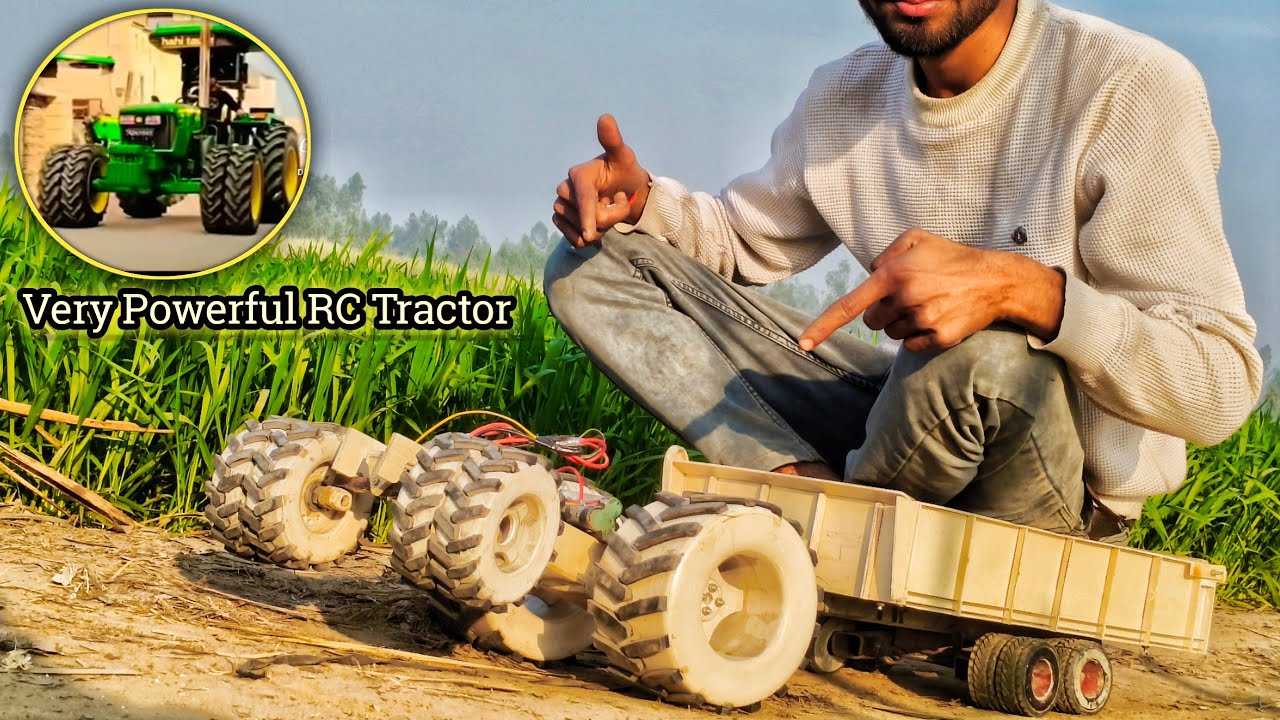 I build RC John Deere Tractor || Ghar Per banaye powerful John Deere Tractor 