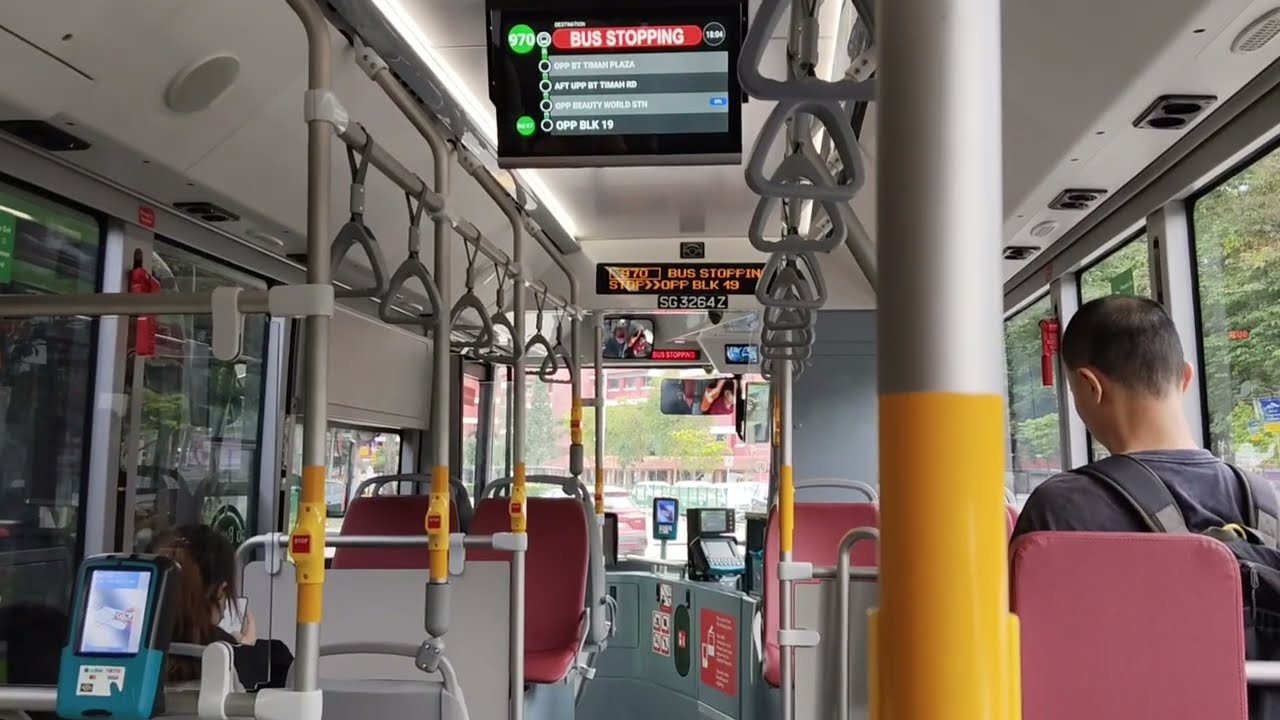 [Different Bus Service Film] [Towards CBD Direction] SMRT BRAND NEW BYD BC12A04 On Bus 970 [SG3264Z]
