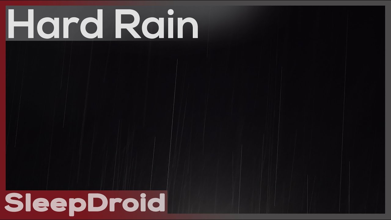 ► Hard Rain at Night ~ Heavy Rain Sounds for Sleeping (No Thunder) with Mostly Black Screen, Lluvia