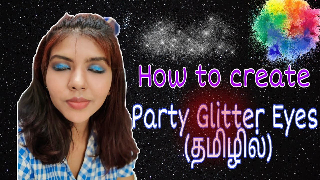தமிழில் | Create a Party Glitter Eye makeup| Eyeshadow மட்டும் போதும் | Beauty Glazed Color Board |