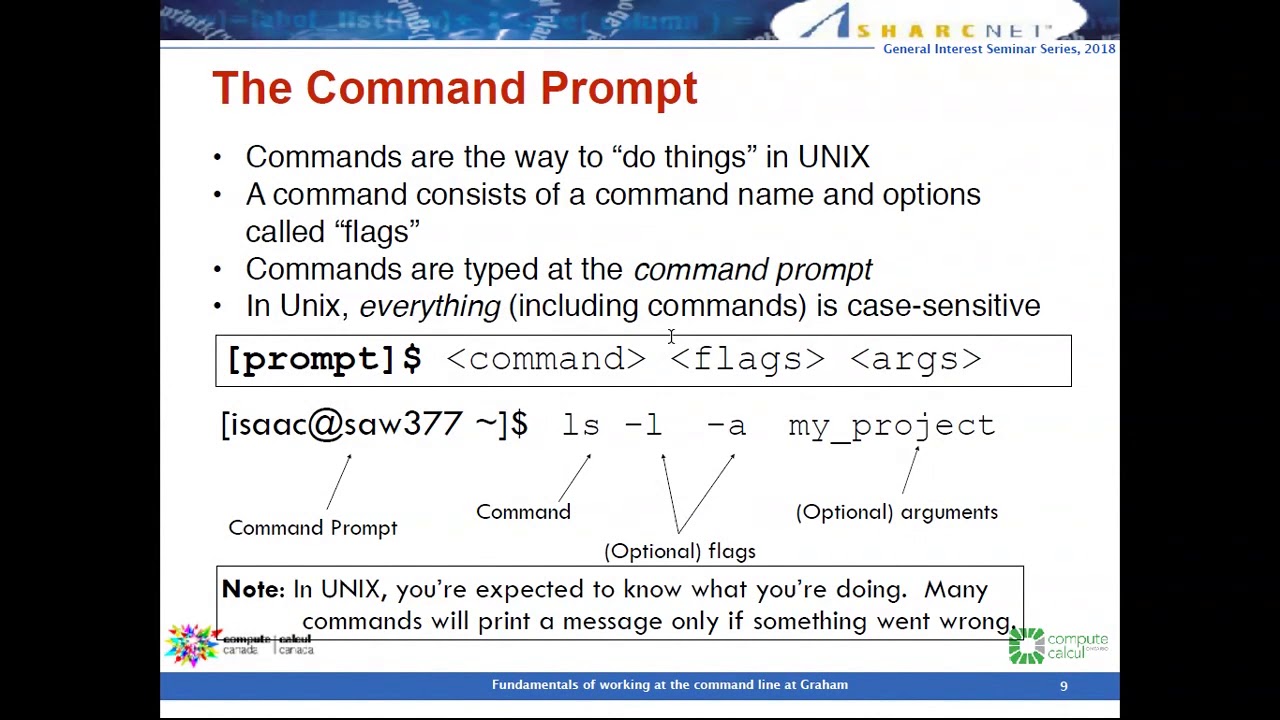 Fundamentals of working at the command line at Graham