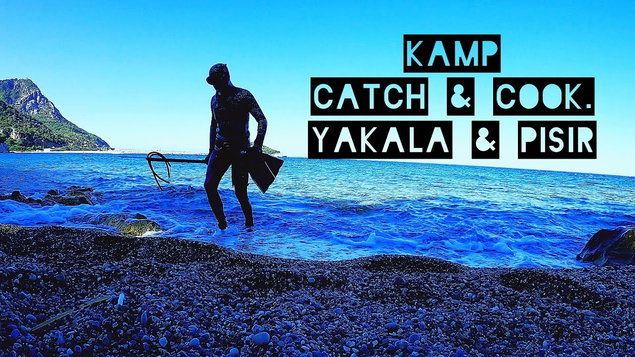 Kamp - Zıpkınla balık avı - Yakala pişir & Catch and cook