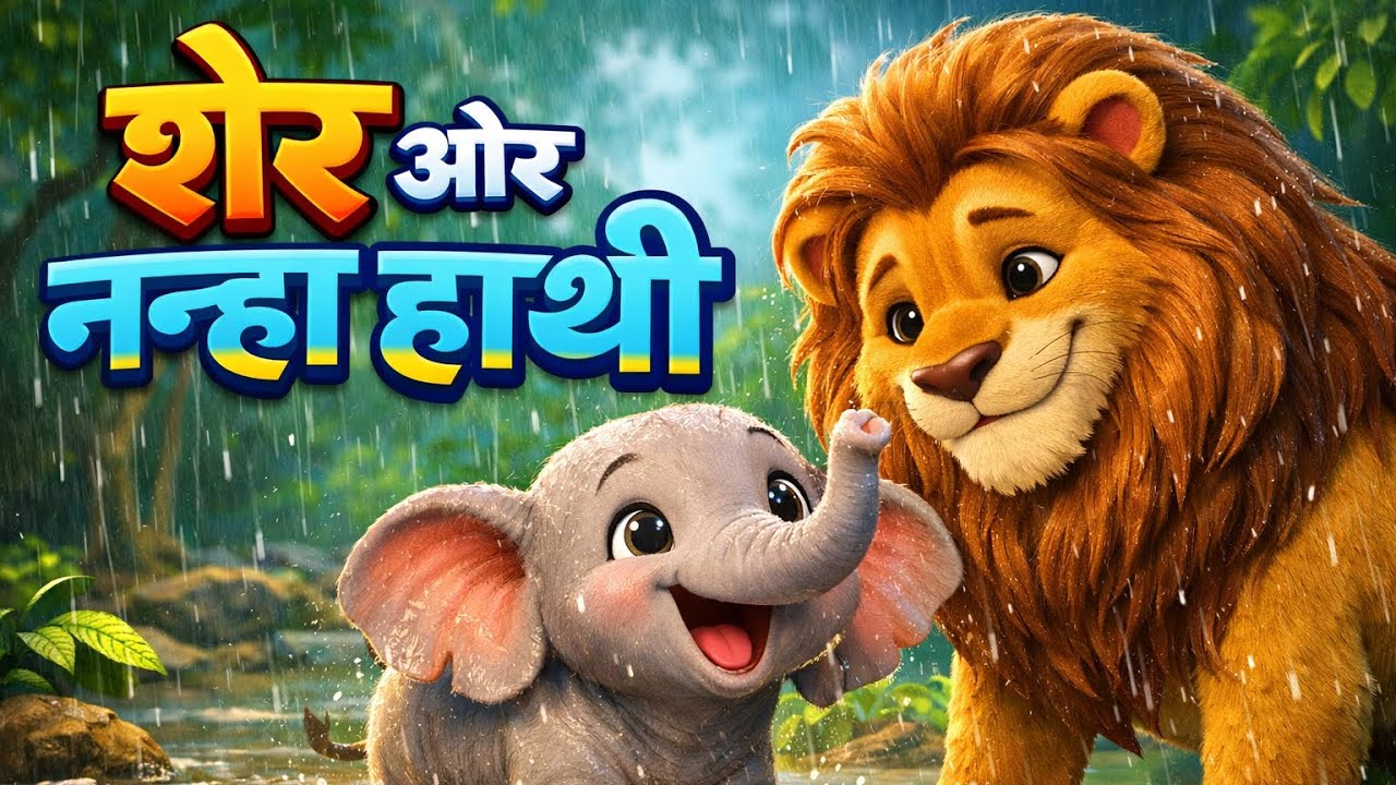 शेर और नन्हा हाथी 🦁🐘 | घमंड से दया तक | Emotional Kids Story in Hindi