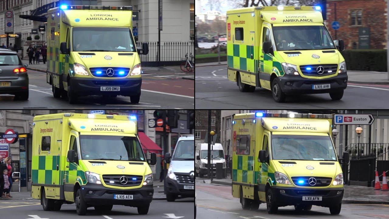 London Ambulances responding - Compilation