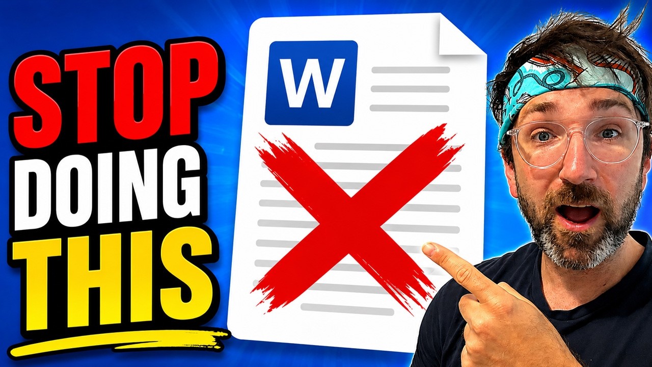 Вы неправильно используете Microsoft Word.