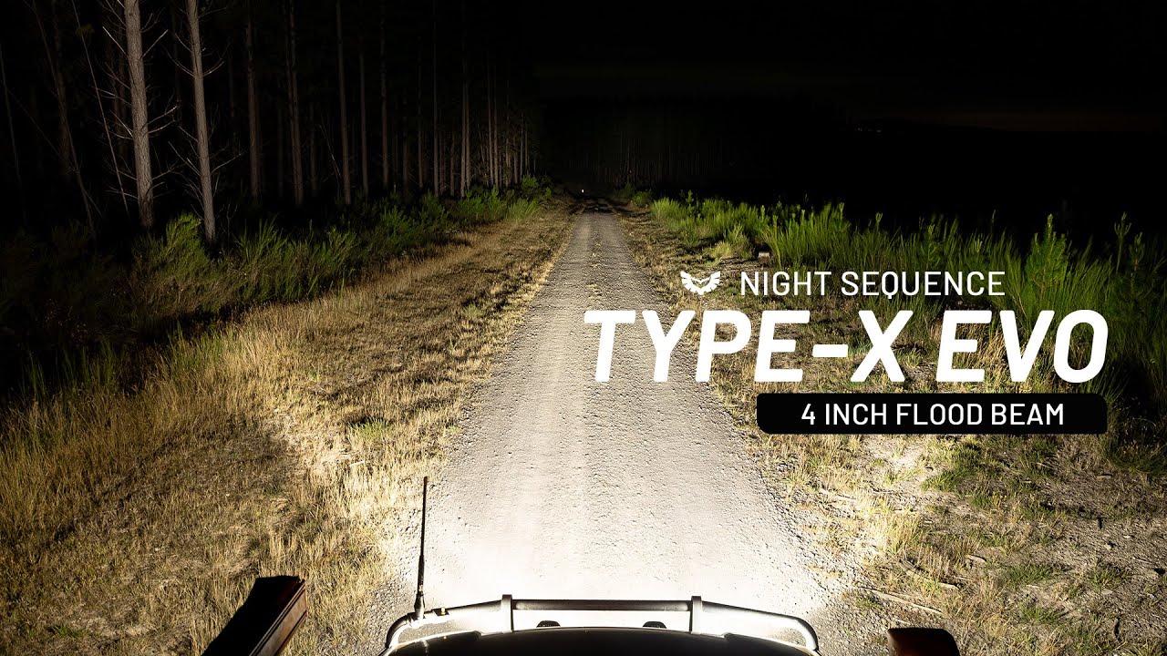 Driving Sequence | Type-X&trade; EVO 4 Inch LED Driving Lights (flood beam)