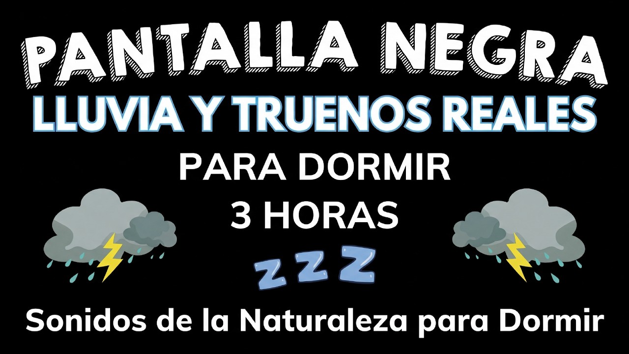 Duerme bien en un día Lluvioso con Sonidos de Truenos Fuertes en el Techo del Bosque por la Noche #2