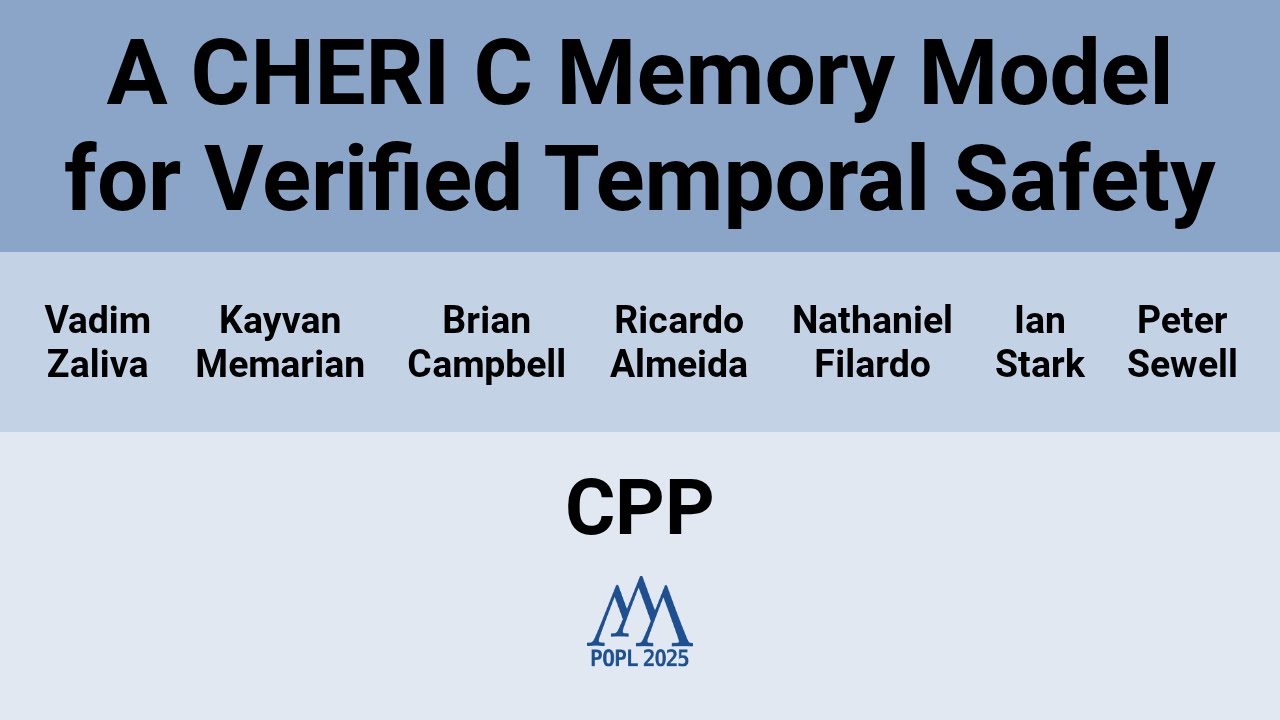[CPP'25] A CHERI C Memory Model for Verified Temporal Safety