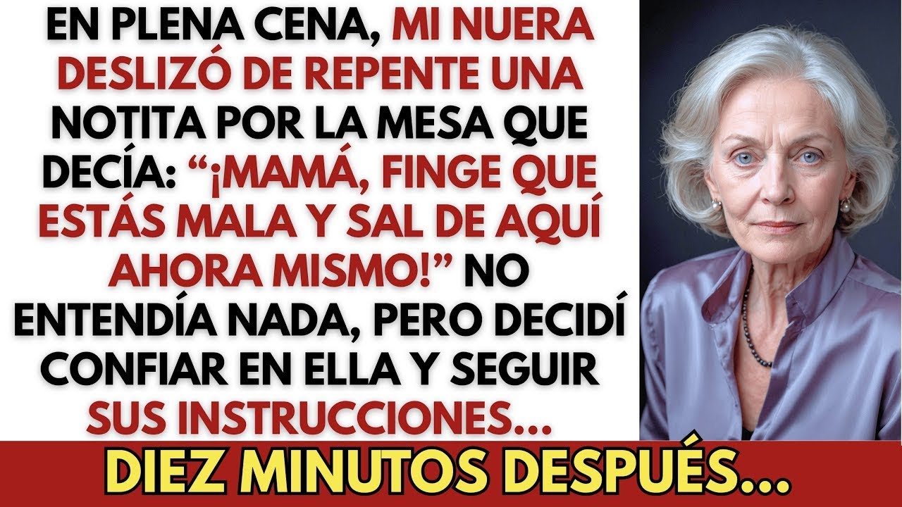 “Finge que estás mala y vete de aquí”, escribió mi nuera en la cena  Diez minutos después…