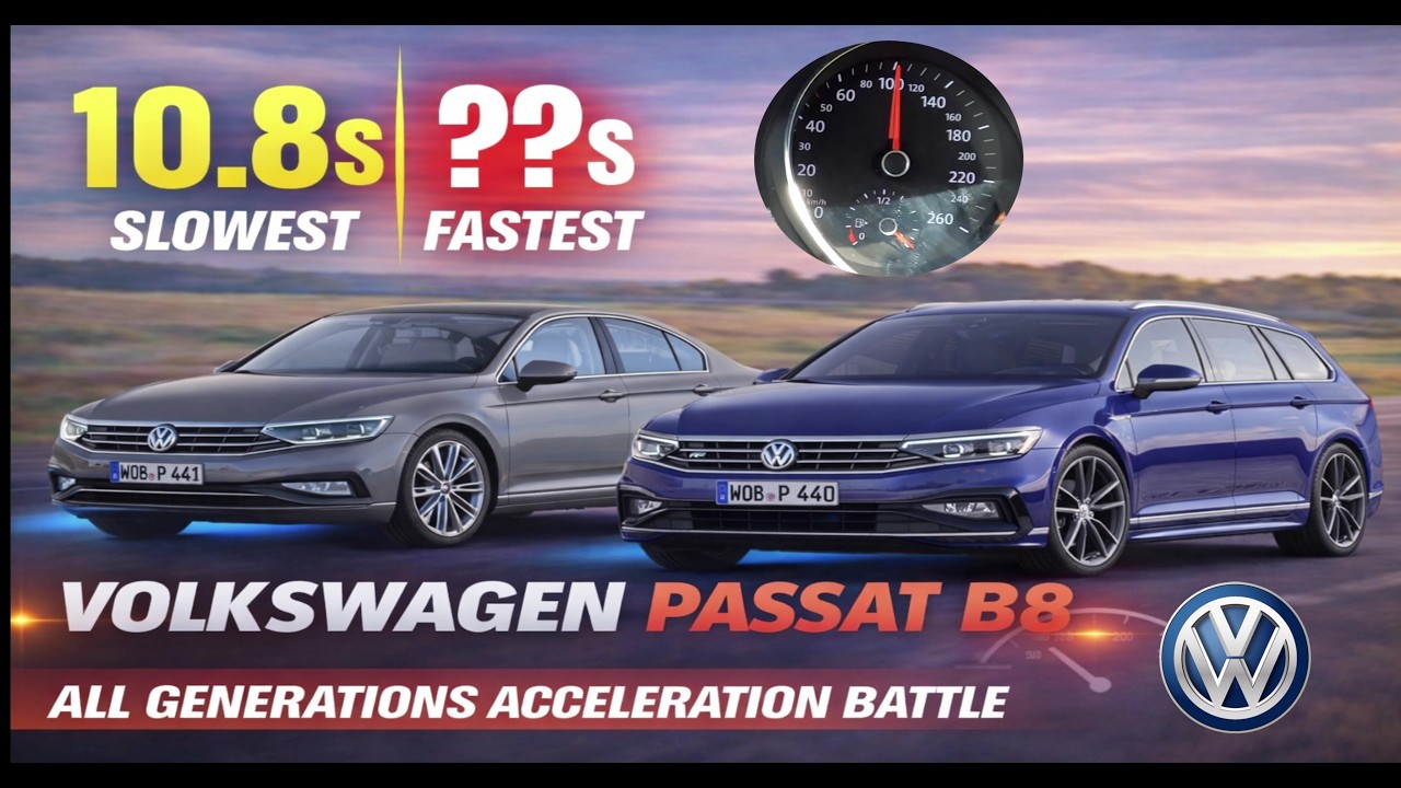 Volkswagen Passat B8 (2014–2023) — All Engines Acceleration Battle