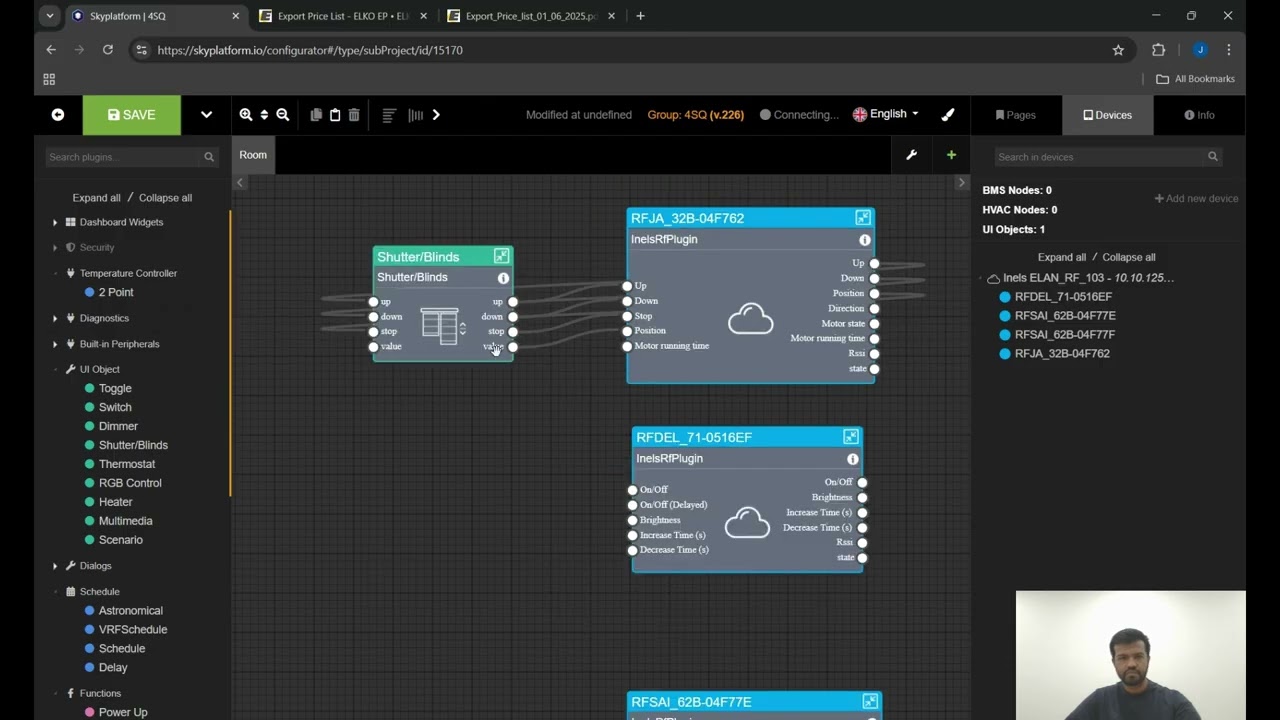 Integrate iNELS wireless device into SkyPlatform