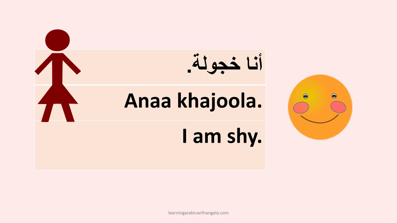 Emotions- Learn Arabic Language for Beginners in One Minute- Conversational Arabic
