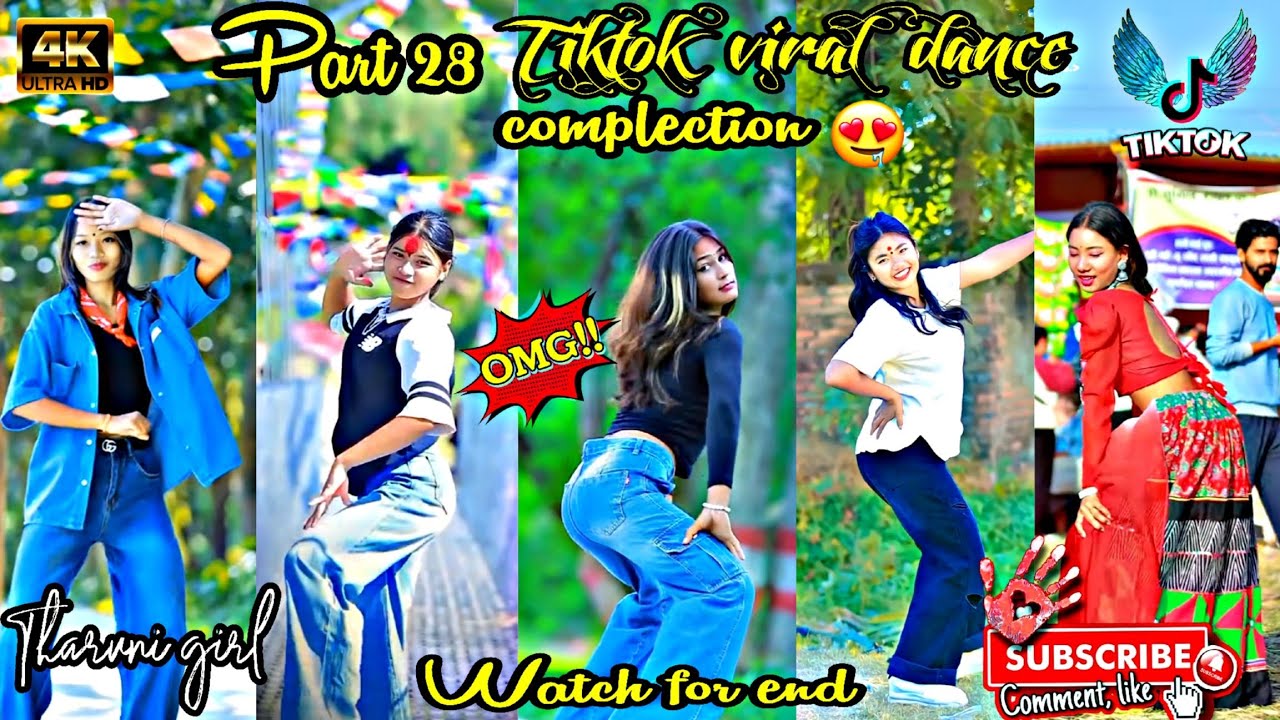 Part 28 Tiktok viral dance compilation🔥 Tharuni girls viral dance 2025 #100kvews #viralvideo