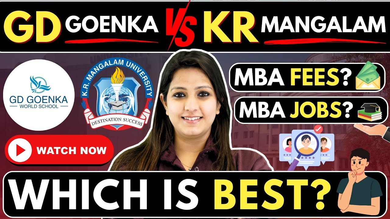 💥Best MBA Course 2024! GD Goenka vs KR Mangalam🤔 Best College For MBA  #mba #mat2024 #cmat2024 #2024