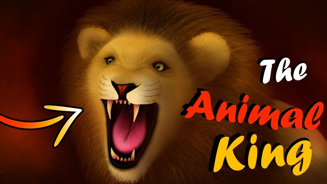 Timelapse Digital Art - Roaring Lion