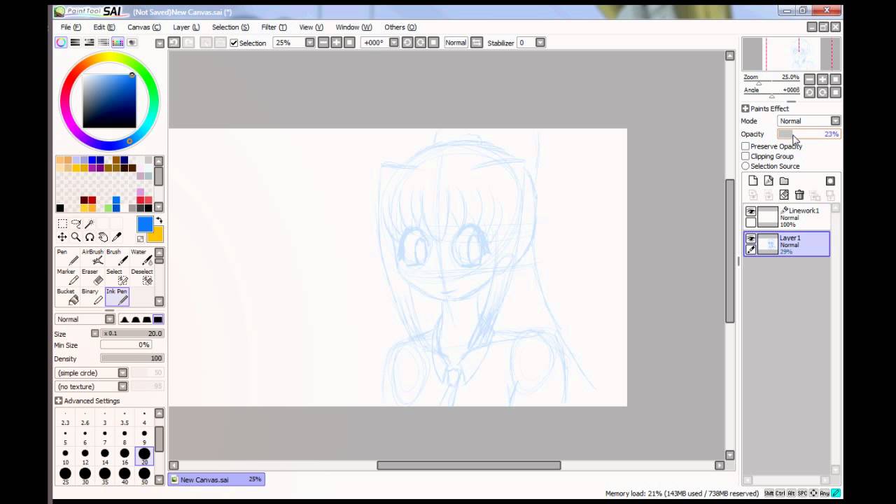 Paint Tool SAI - Basics Tutorial (voiceover) Remix HD