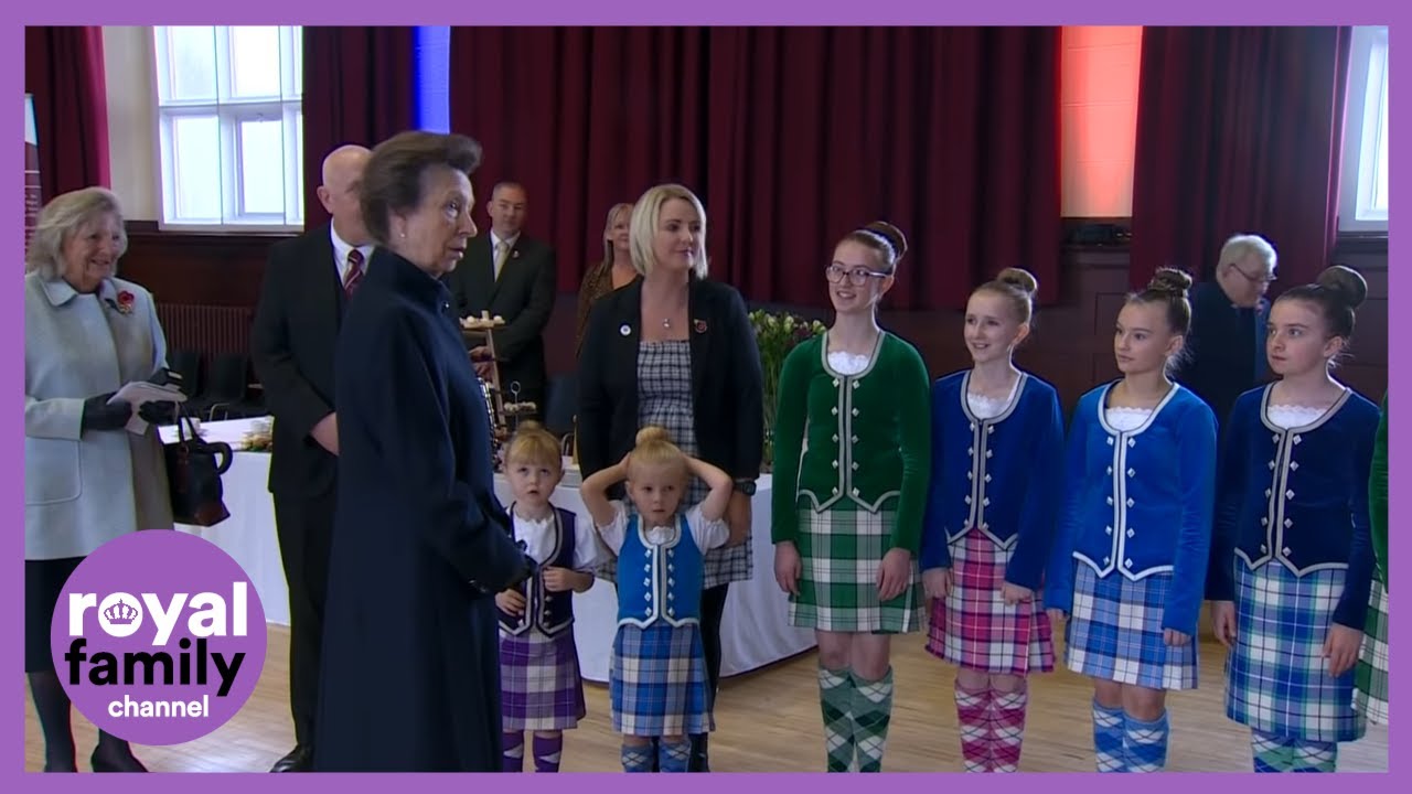 Princess Anne Meets Adorable Wee Highland Dancers in Derry