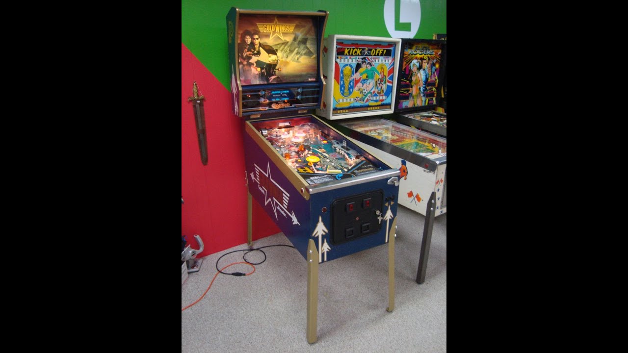 Gottlieb Gold Wings Pinball!  Top Gun ripoff, fantastic game!