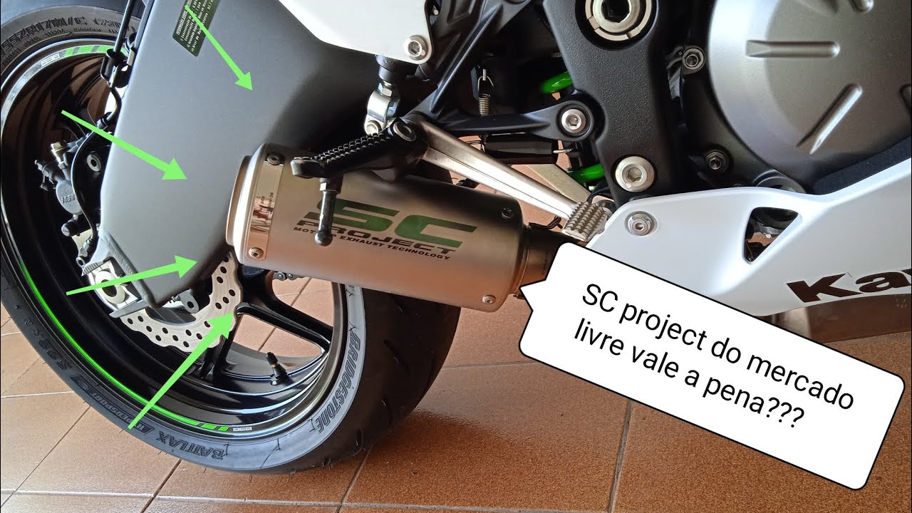 Instalando o novo escapamento da ninja zx6r 2022 SC project (mercado livre) vale a pena ?