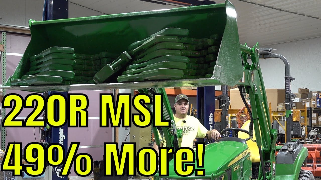Deere 220R Self Leveling Loader Proves itself!  vs. Non-Self Leveling!
