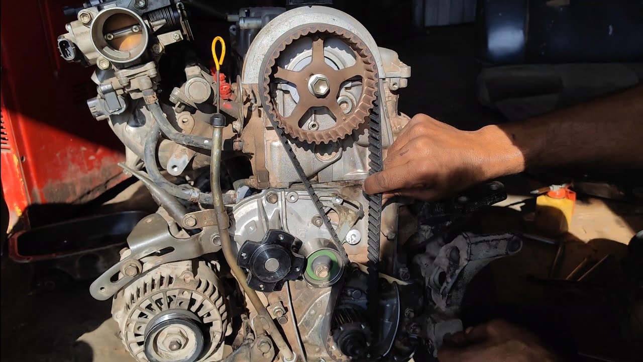 how to new timing belt fitting // suzuki cultus efi 16 valve engine timing belt fitting