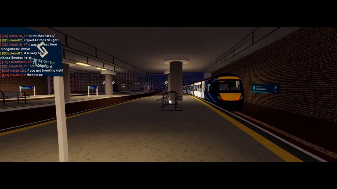 Roblox SCR Update metrospotting at Benton and Stepford Victoria and driving trains
