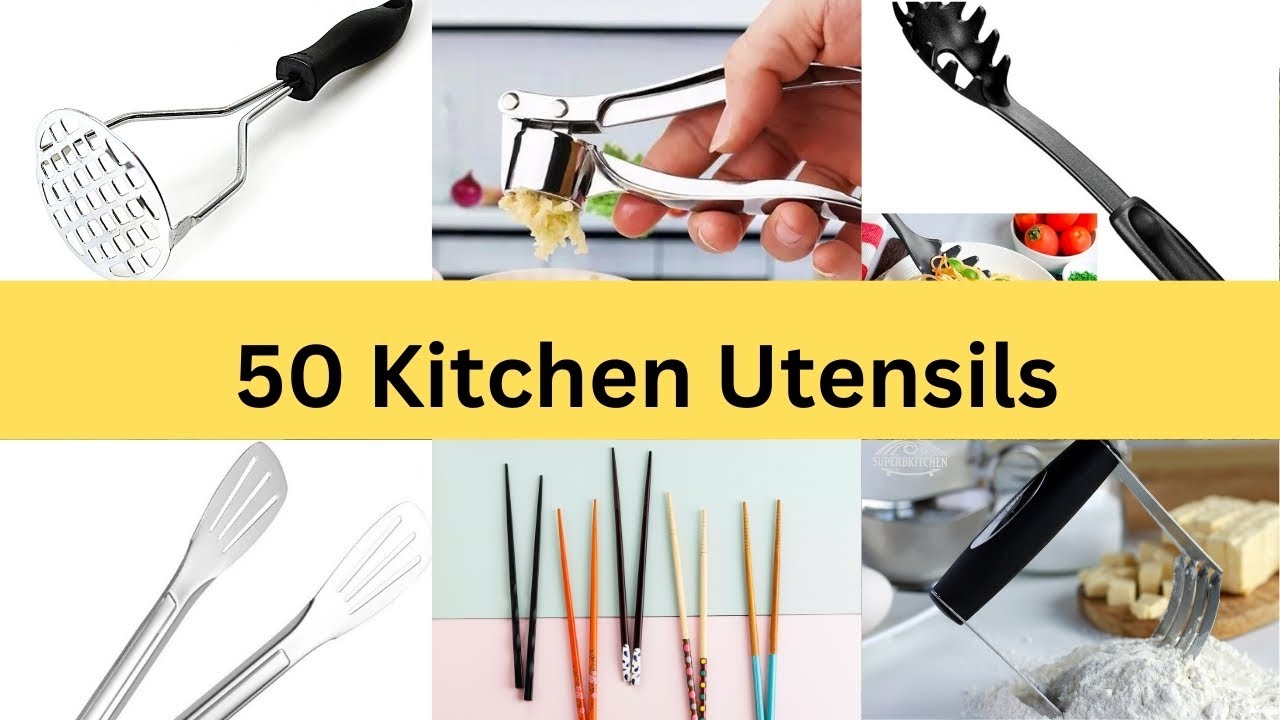 List of Essential Kitchen Utensils | Learn Names of Kitchen Tools in English #kitchen #cooking