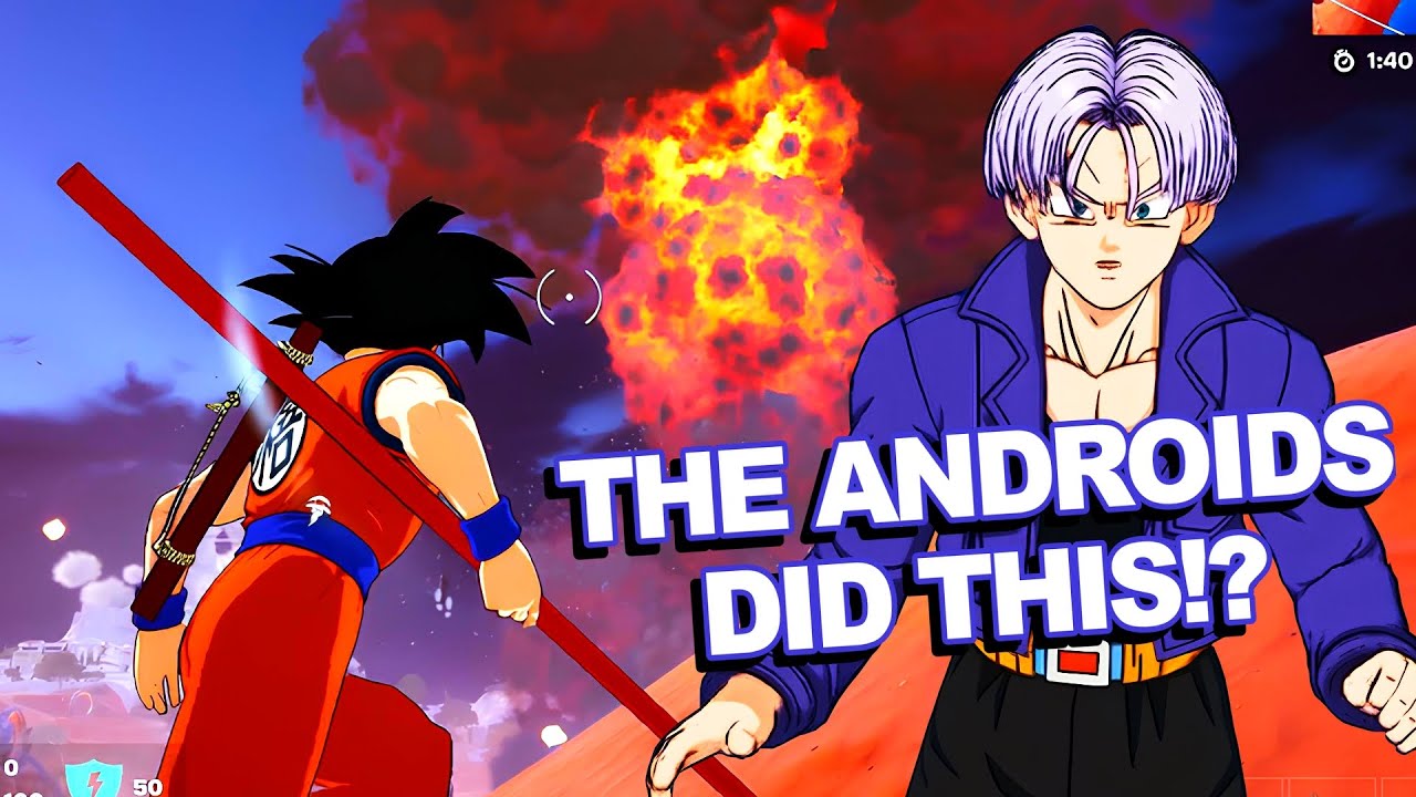 Goku And Trunks Check Out The Fortnite Live Event!