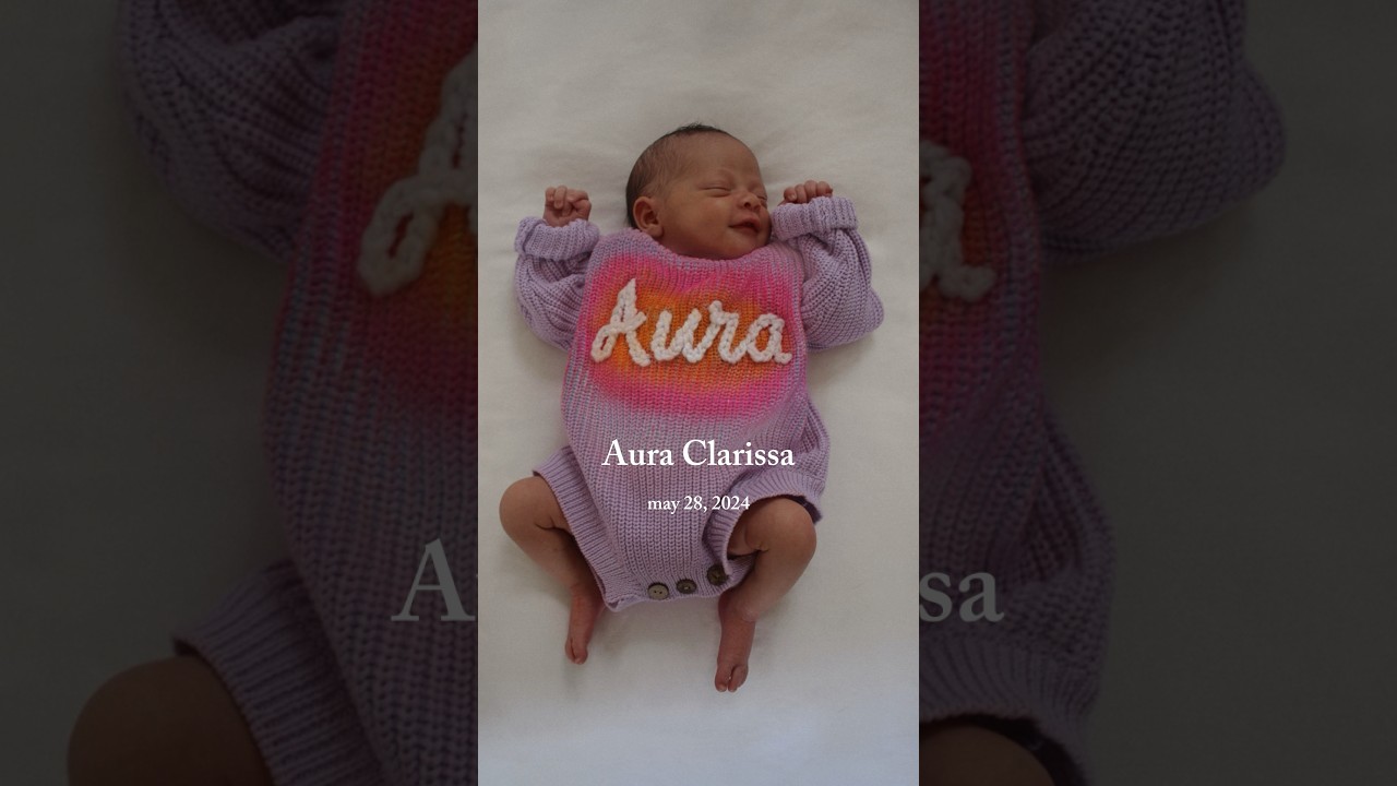 introducing Aura Clarissa Johnson ✨ #babynamereveal #babyannouncement