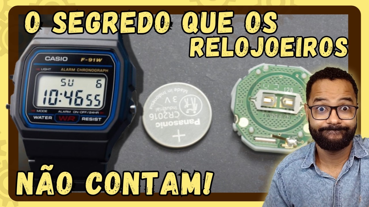 Segredo que relojoeiro não quer que você saiba: Como Trocar bateria do Casio F91 Ezequias Relojoeiro