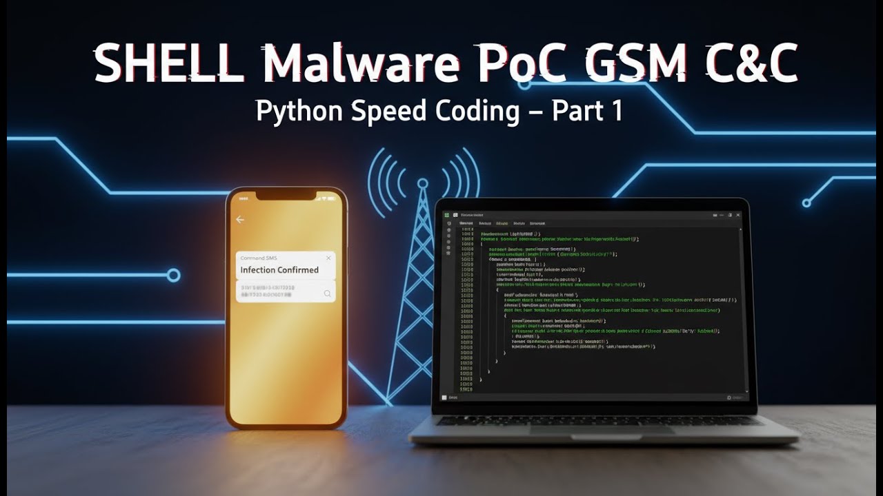 (SHELL) Malware PoC GSM C&C - Python Speed coding - [Part 1]