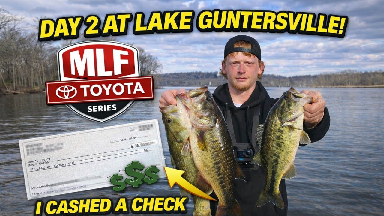 Day 2 LAKE GUNTERSVILLE Toyota Series… I GOT PAID! (Co-Angler) 