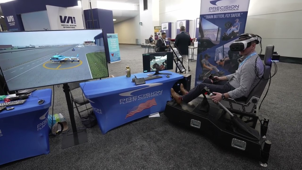 HAI Heli-expo 2024 Helimod Mark III with Pilotedge Live ATC demonstration day 3 Rotor Safety Zone