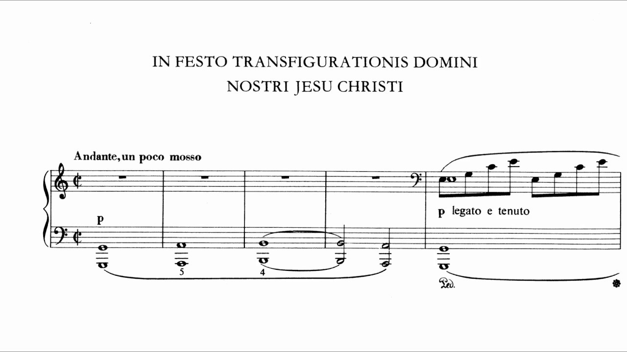 Liszt - In festo transfigurationis Domini nostri Jesu Christi, S188 (Thomson)